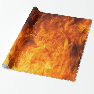 Papier Cadeau Flamme orange