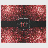 Papier Cadeau Flamme rouge foncé Parties scintillant scintille G (Plat)