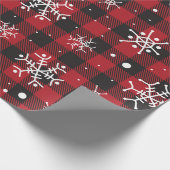Papier Cadeau Flammes à neige rouge noir Buffalo plaqué (Coin)