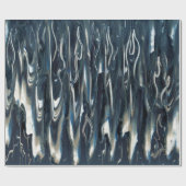 Papier Cadeau Flammes bleues cool (Plat)