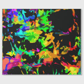 Papier Cadeau Flammes colorées (Plat)