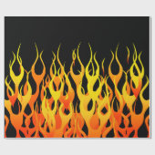 Papier Cadeau Flammes de emballage chaudes graphiques (Plat)