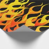 Papier Cadeau Flammes de emballage chaudes graphiques (Coin)