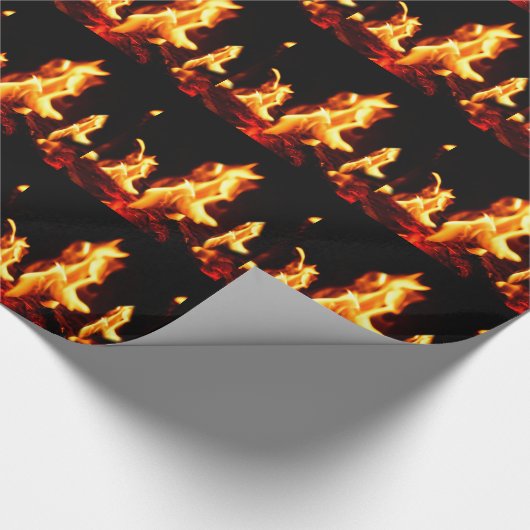 Papier Cadeau Flammes de flambage (Coin)