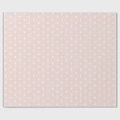 Papier Cadeau Flammes de neige blanc rose pâle Noël cadeau migno (Plat)