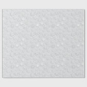 Papier Cadeau Flammes de neige blanches Aquarelle Noël (Plat)