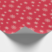 Papier Cadeau Flammes de neige blanches de Noël sur arrière - pl (Coin)