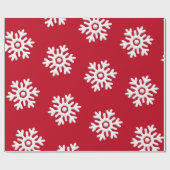 Papier Cadeau Flammes de neige blanches sur Noël arrière - plan  (Plat)