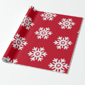 Papier Cadeau Flammes de neige blanches sur Noël arrière - plan  (Déroulé)