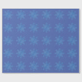 Papier Cadeau Flammes de neige bleu glace sur Cool Blue Arrière  (Plat)