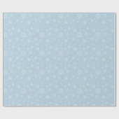 Papier Cadeau Flammes de neige Bleues Noël de vacances d'hiver (Plat)