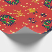 Papier Cadeau Flammes de neige colorées - (Coin)