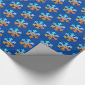 Papier Cadeau Flammes de neige colorées (Coin)