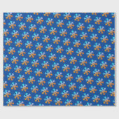 Papier Cadeau Flammes de neige colorées (Plat)