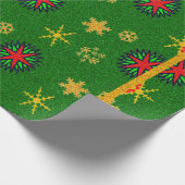Papier Cadeau Flammes de neige colorées - (Coin)