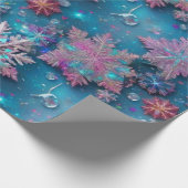 Papier Cadeau Flammes de neige congelées (Coin)