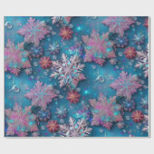 Papier Cadeau Flammes de neige congelées (Plat)