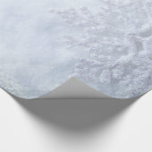 Papier Cadeau Flammes de neige congelées de Noël (Coin)