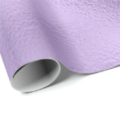 Papier Cadeau Flammes de neige en métal violet Noël (Coin rond)