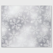 Papier Cadeau Flammes de neige et lumières (Plat)