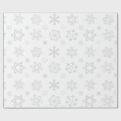 Papier Cadeau Flammes de neige grises sur papier d'enveloppement (Plat)
