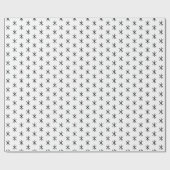 Papier Cadeau Flammes de neige mignonnes en noir et blanc dessin (Plat)