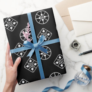 Papier Cadeau Flammes de neige modernes du milieu du siècle