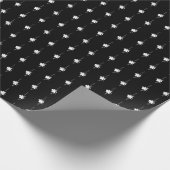 Papier Cadeau Flammes de neige noires et blanches de Noël cadeau (Coin)