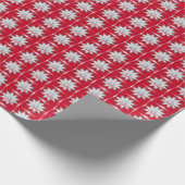 Papier Cadeau Flammes de neige PAPIER EN WRAPPER rouge (Coin)