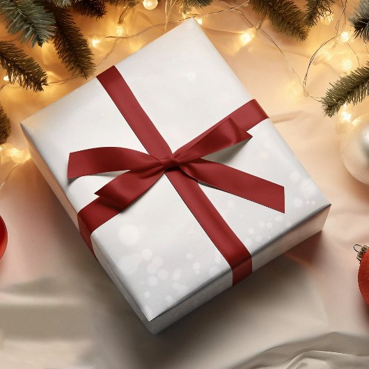 Papier Cadeau Flammes de neige Pure White