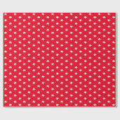 Papier Cadeau Flammes de neige rouge simple cadeau vacances hive (Plat)
