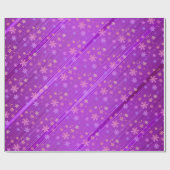 Papier Cadeau Flammes de neige violettes Papier d'enveloppement  (Plat)