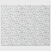 Papier Cadeau Flammes de Noël Silver (Plat)