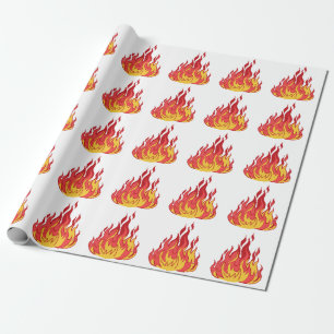 Papier Cadeau Flammes d'incendie