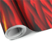 PAPIER CADEAU FLAMMES D'INCENDIE (Coin rond)