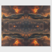 Papier Cadeau Flammes du ciel : l'odeur d'un Spitfire (Plat)
