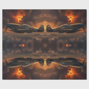 Papier Cadeau Flammes du ciel : l'odeur d'un Spitfire