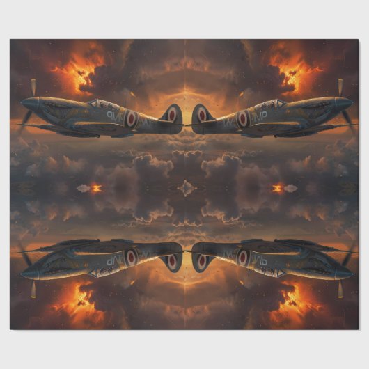 Papier Cadeau Flammes du ciel : l'odeur d'un Spitfire (Couture)