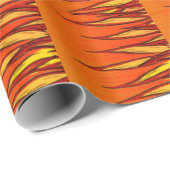 Papier Cadeau Flammes du feu (Coin rond)