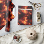 Papier Cadeau Flammes orange et noir<br><div class="desc">Papier d'emballage Flammes orange et noir</div>
