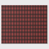 Papier Cadeau Flannel & fizz hiver rouge & noir pl Fête des mari (Plat)