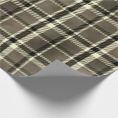 Papier Cadeau Flannelle de crème grise classique Noël (Coin)