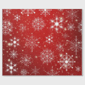 Papier Cadeau Fléaux de neige aimés blancs (Plat)