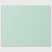 Papier Cadeau Fléaux de neige blanc vert menthe vert de la mer m (Plat)