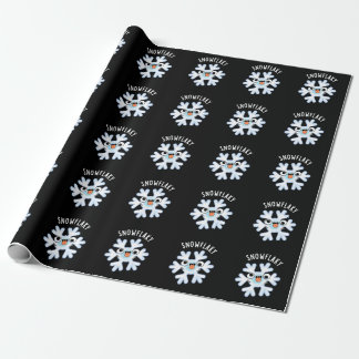 Papier Cadeau Flèche de neige amusante Plume de neige Pun de lac