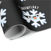Papier Cadeau Flèche de neige amusante Plume de neige Pun de lac (Coin rond)