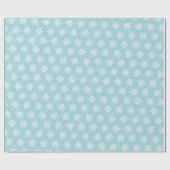Papier Cadeau Flèche de neige bleu hiver (Plat)