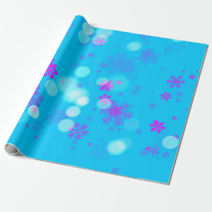 Papier Cadeau Flèche de neige bleue et violette