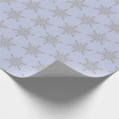Papier Cadeau Flèche de neige gris Hiver bleu (Coin)