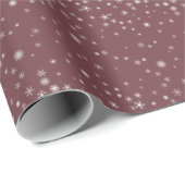 Papier Cadeau Flèche de neige minimaliste (Coin rond)